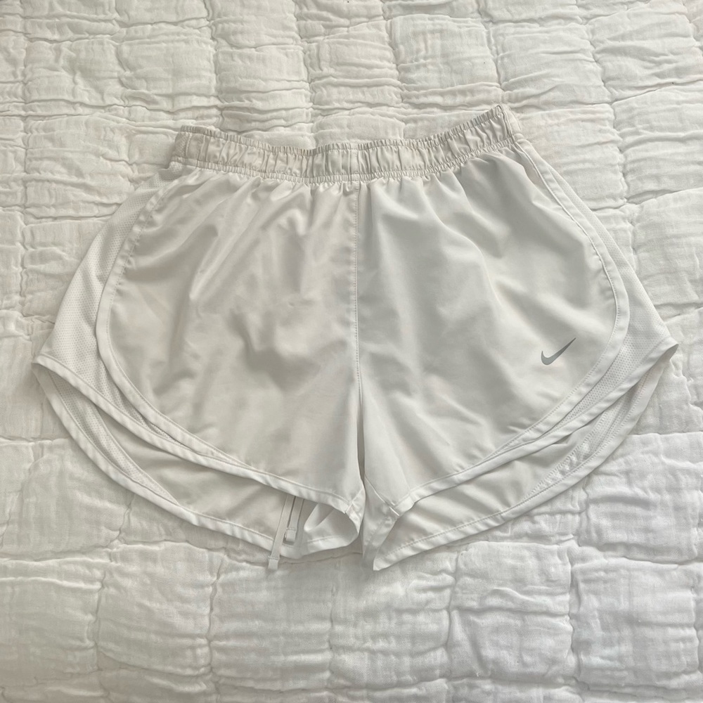 Womens White Nike Tempo Shorts
